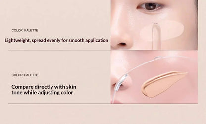 1-5PCS Foldable Acrylic Foundation Mixing Palette with Spatula Portable Cosmetic Blending Tray Storage Makeup Artist Beauty Tool