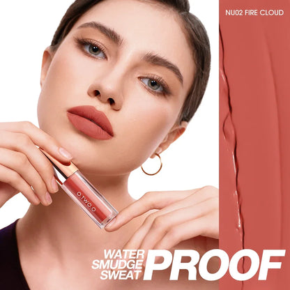 Velvet Matte Lipstick Ultra Pigmented Long Lasting Waterproof Lip Gloss Smudge Proof Non Sticky Hydrating Lip Stain