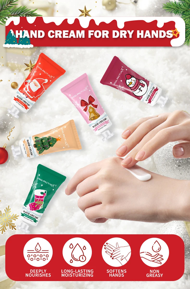60 piece Christmas hand cream gift box set, advanced essence moisturizing and moisturizing, suitable for dry and cracked skin