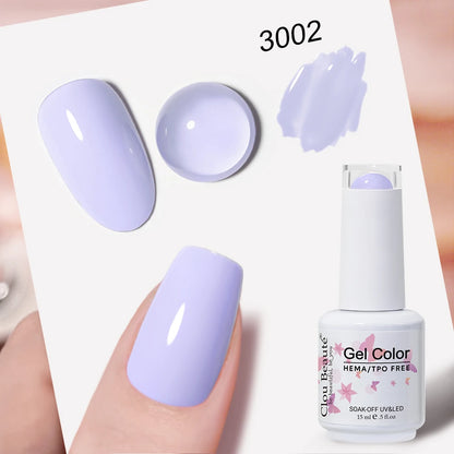 Clou Beaute 15ml Nail Gel Polish Vernis Semi Permanent UV Soak off Varnish Tpo Free Nail Polish Nail Art Gel Lacquer