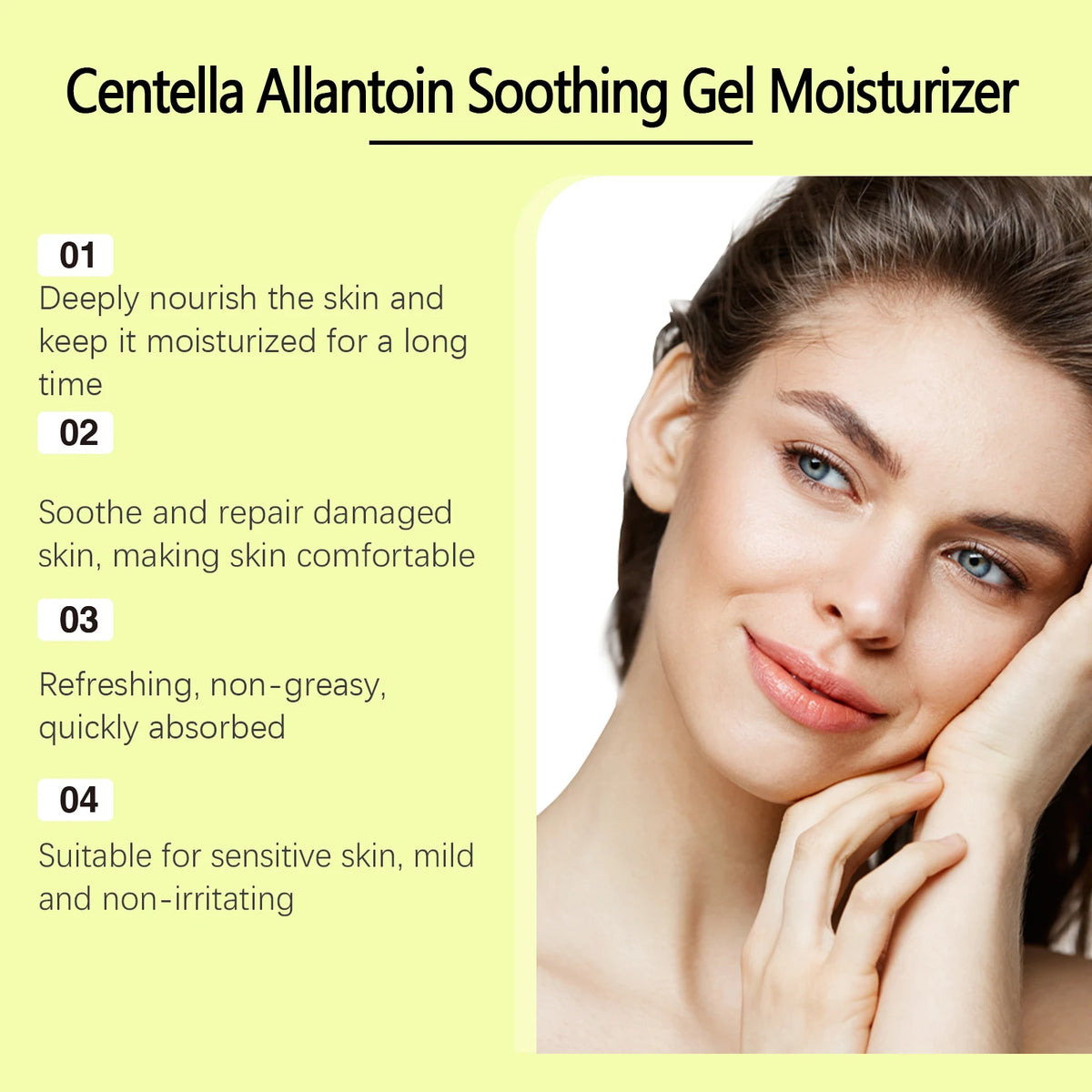 Centella Gel Moisturizer Relieve Skin Redness Soothing Face Brightening Gel Repair Damged Barrier Improving Drynress Face Care