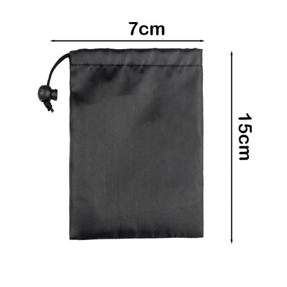 New Drawst Closure Drawstring Storage Pouch Portable Nylon Drawstring Bags Waterproof Black Makeup Bags Lipstick Storage