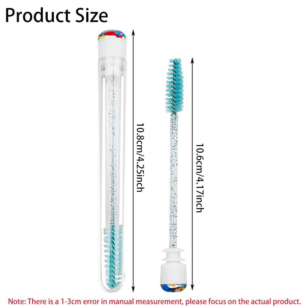 10/25Pcs Christmas Eyelash Brush Tubes Lash Extension Mascara Brushes Wand Eyebrow Comb Spoolies Container Applicators Tools