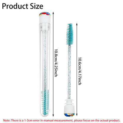 10/25Pcs Christmas Eyelash Brush Tubes Lash Extension Mascara Brushes Wand Eyebrow Comb Spoolies Container Applicators Tools