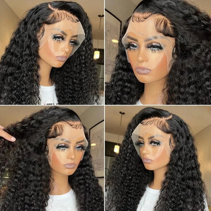 250% Loose Deep Wave 13x6 HD Lace Frontal Wig Brazilian 30 34 Inch Transparent 13x4 Curly Lace Frontal Human Hair Wigs For Women