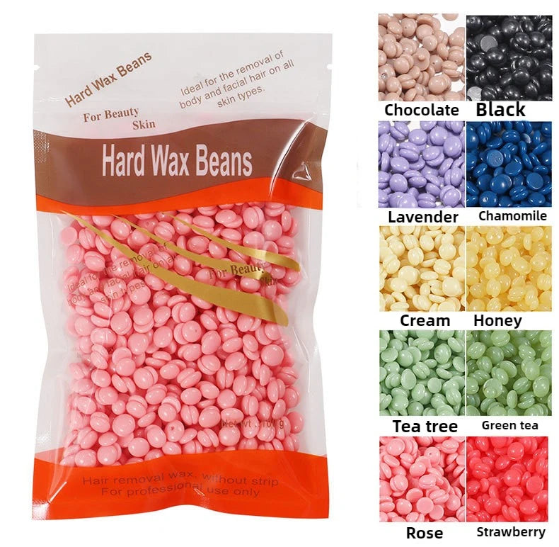 100g Whole Body Depilating Wax 10 Color Paper-Free Solid Hard Beeswax Hair Removal Beans Intimate Hair Removal Results Supplies