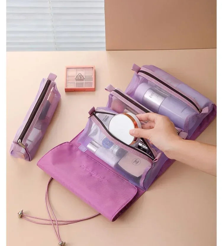 Makeup Organizer Female Toiletry Kit Bag Make Up Case Storage Pouch Luxury Lady Box, Cosmetic Bag, Organizer Bag for Travel Zip