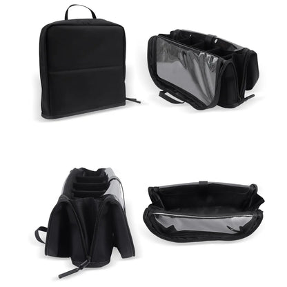 Large Black Foldable Makeup Bag 14-40 Hole Storage Organizer for Beauty Brushes Cosmetic Pouch with Handles
