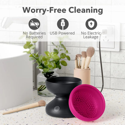 portable Electric Makeup Brush Cleaning Machine USB Cleaning Tool Suitable for Various Sizes of Beauty Makeup Brushes Artifact