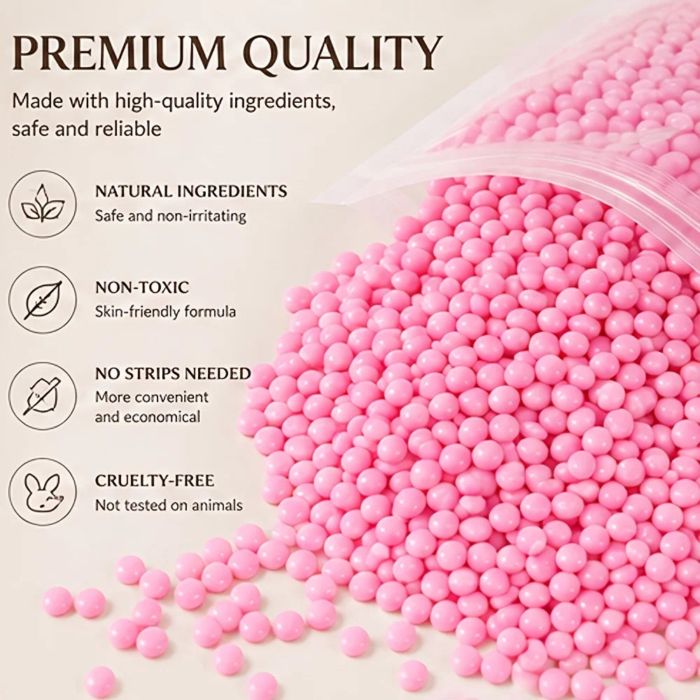 2.2lb/1000g Hard Wax Beads,Wax Beans for Hair Removal Kit Waxing Beads,Brazilian BikiniWax HardWaxHairRemoval for Face,Body,legs,AtHomeWaxingBeadsforWomen Men