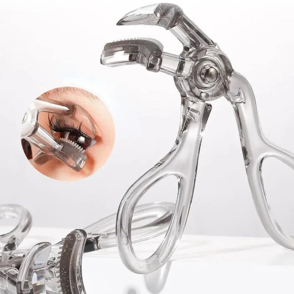 Portable Wide-Angle Eyelash Curler with Built-in Comb - for All Eye Shapes | Beginner-Friendly & Battery-Free (Travel Must-Have)