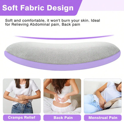 Menstrual Heating Pad, Portable Cordless Heating Pads For Cramps Period Cramp Massager With 6 Heat Levels And 6 Massage Modes, Purple