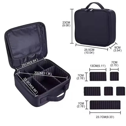 Female Makeup Case Professional Beauty Brush Embroidery Manicure Tool Cosmetic Storage Box Waterproof Women Makeup Bag