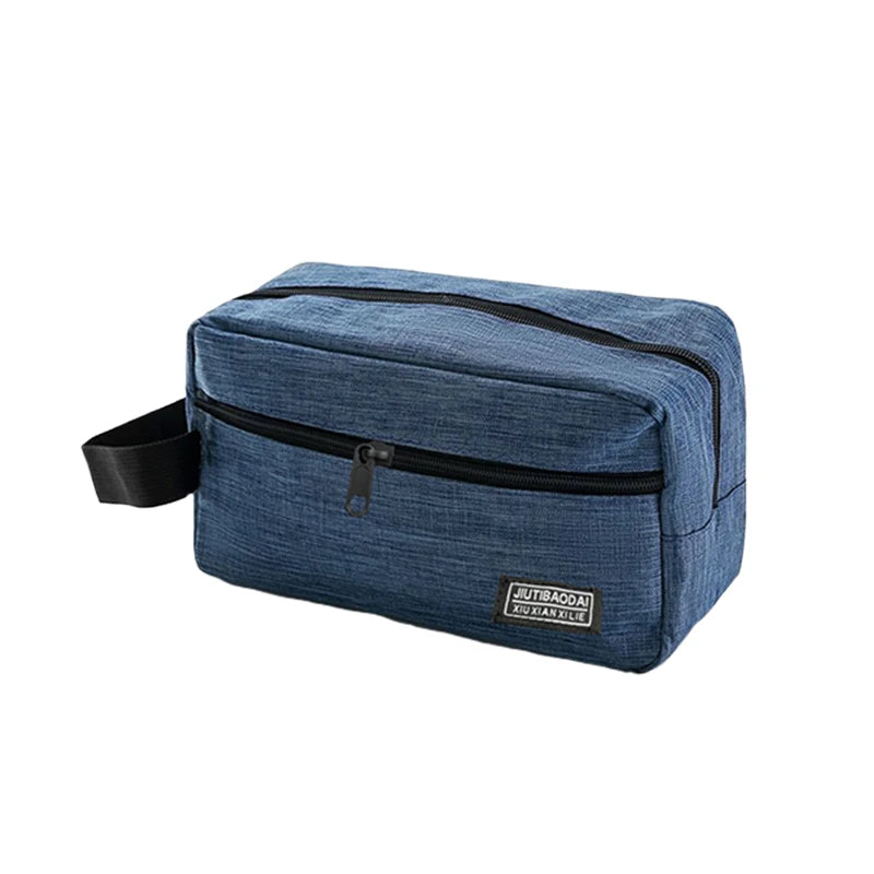 Durable Oxford Makeup Storage Pouch Waterproof Hand‑held Travel Toiletry Bag Multi‑pocket Cosmetic Organizer For Trip