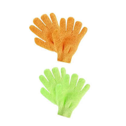 1/2/3pairs Five Fingers Bath Gloves Peeling Exfoliating Household Shower Towel Scrub Body Wash Elastic Wipe Body Cleaning Tools