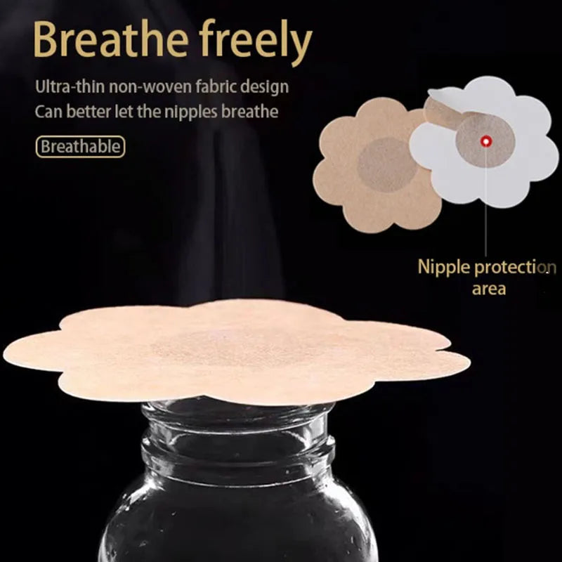 Women Safety Nipple Cover Stickers Sexy Breast Lift Tape Patch Intimates Female Self-Adhesive Invisible Bra Chest Nipple Padding