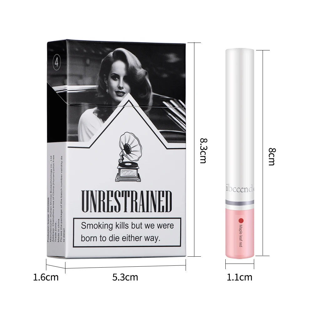 4 Pcs Cigarette Lipstick Set Matte Lip Gloss Long Lasting Waterproof Nude Lip Tint Lip Stick Tube Cosmetics Christmas Gift