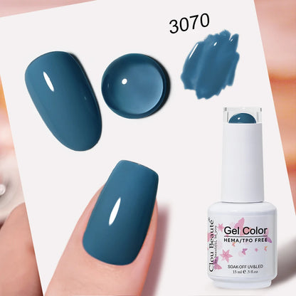 Clou Beaute 15ml Nail Gel Polish Vernis Semi Permanent UV Soak off Varnish Tpo Free Nail Polish Nail Art Gel Lacquer
