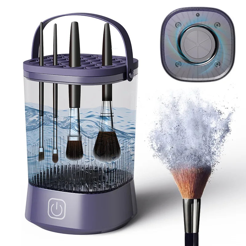 3 in 1 Automatic USB Makeup Brush Cleaner Electric Portable Rechargeable Professional Makeup Cleaner for Makeup Brushes