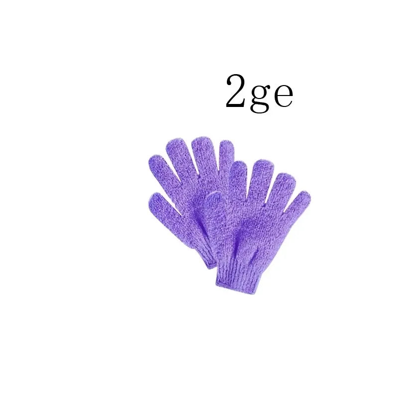 1/2/3pairs Five Fingers Bath Gloves Peeling Exfoliating Household Shower Towel Scrub Body Wash Elastic Wipe Body Cleaning Tools