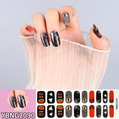 20 Tips Christmas Gel Nail Stickers Durable Materials Nail Decal Not Easy to Fall Off Popular Nail Art Nail Art Stickers