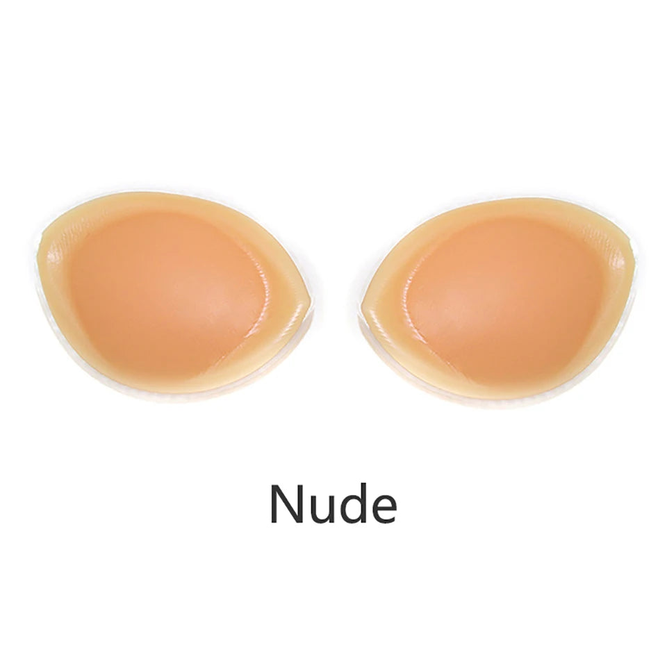 Silicone Bra Inserts Invisible Clear Lift Up Gel Breast Pads Cup Enhancer Push-Up Breast Pasties For Bras Bikinis Swimsuits