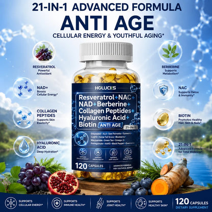 HOLUCKS Women's Multivitamin Capsules, with Iron & Collagen Peptides, Support Immunity, Bone Health & Cellular Vitality