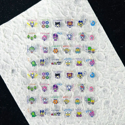 Cute Y2k Stytle Pvc Ancient Small Animals Adhesive Stickers Nail Art Waterproof Diy Charms Loptop Phone Case Scrapbook Sticker