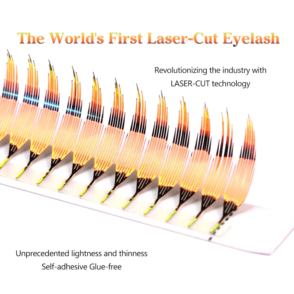 AGUUD Color Shiny Comic Spire Lashes Extension Manga Style Holographic Feather Lash Natural Soft Tinsel Anime Lash for Christmas