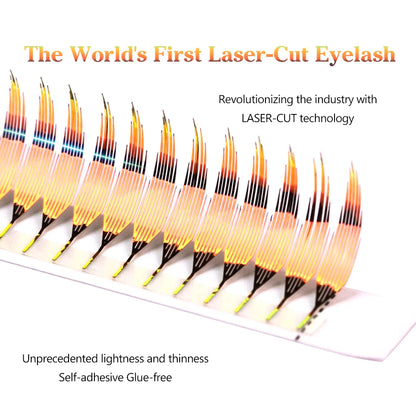 AGUUD Color Shiny Comic Spire Lashes Extension Manga Style Holographic Feather Lash Natural Soft Tinsel Anime Lash for Christmas