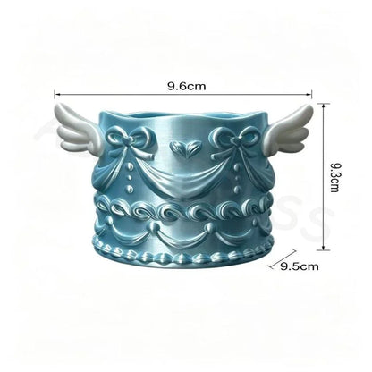 1Pcs Luxury Angel Wings Relief Portable Cosmetic Organizer Makeup Brush Holder for Daily Use
