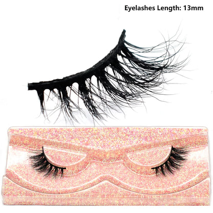 Half Lashes Mink Eyelashes Fluffy Soft False Eyelashes Wispy Cross Mink Eye Lashes Natural Short Mink Eyelash Extension Makeup