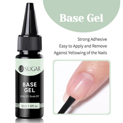 UR SUGAR 30ml Pink Gold Flakes Rubber Base Gel Refill Package Aurora Glitter Sequins Varnish Soak Off UV LED Gels Polish