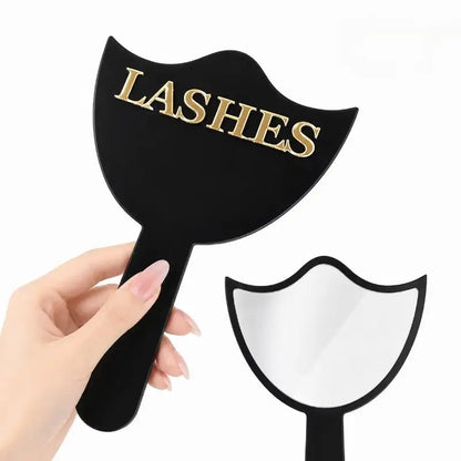 New 1Pcs Precision Makeup Mirror HD Glass Lash Extension Mirror With Handle For Lash Artists & Salon Use