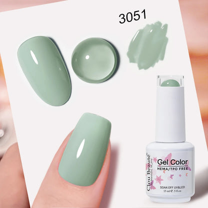 Clou Beaute 15ml Nail Gel Polish Vernis Semi Permanent UV Soak off Varnish Tpo Free Nail Polish Nail Art Gel Lacquer
