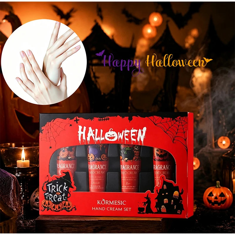 Halloween Theme Lip Balm Moisturizing And Non-sticky Lip Care Stick Fragrance nourishing Hand Cream Set Halloween Gifts