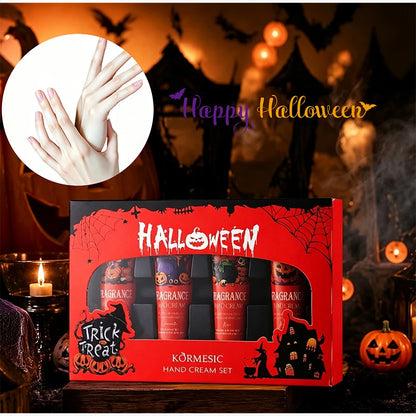Halloween Theme Lip Balm Moisturizing And Non-sticky Lip Care Stick Fragrance nourishing Hand Cream Set Halloween Gifts