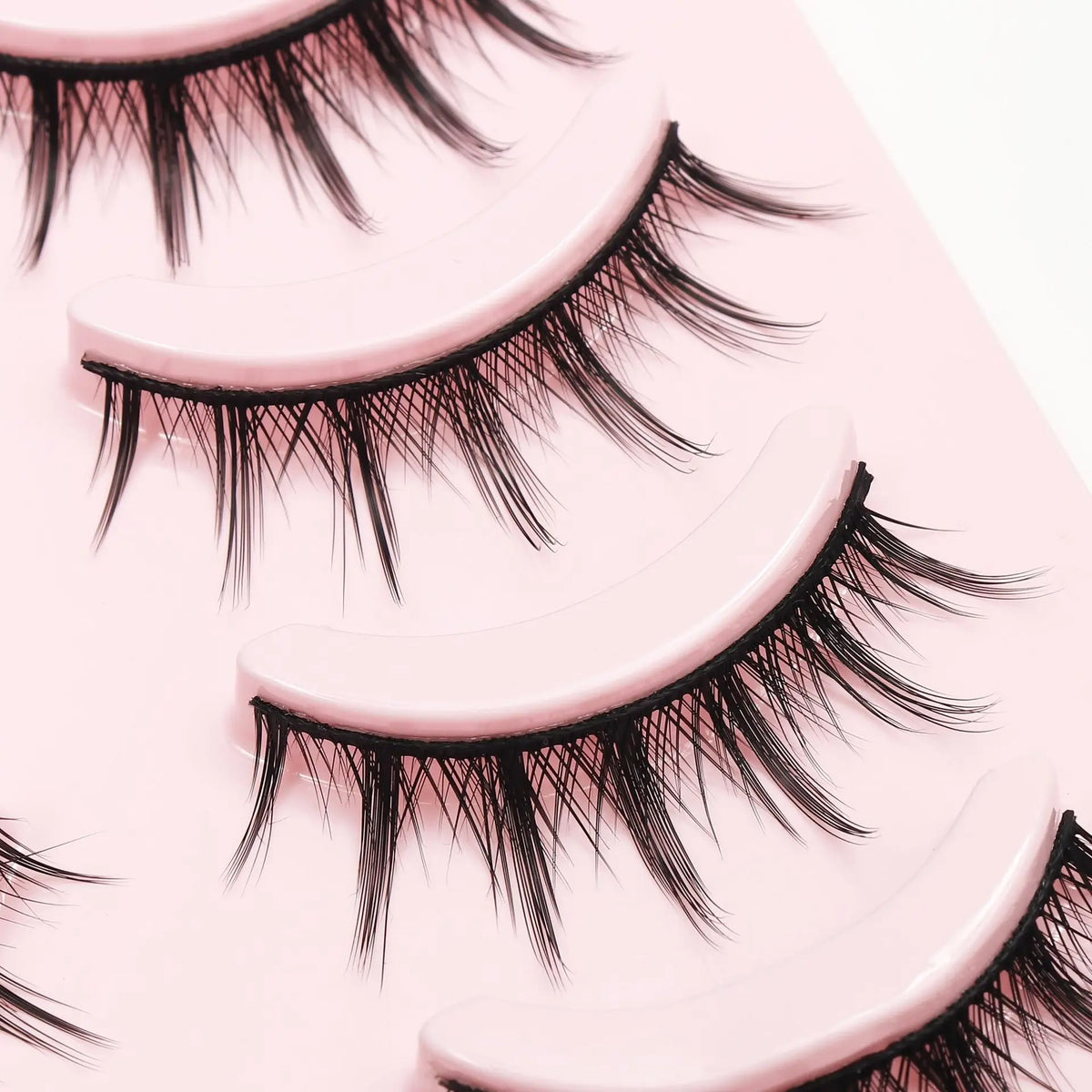 MJ 5Pairs Little Devil False Lashes Natural Fake Eyelashes Fluffy Soft Daily COS Full Strip Lashes Band