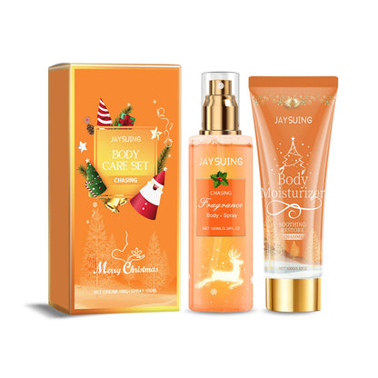 Christmas Scented Body Care Set Moisturizing Fragrance Body Spray & Lotion Long Lasting Fragrance Smoothing Body Repairing Dry