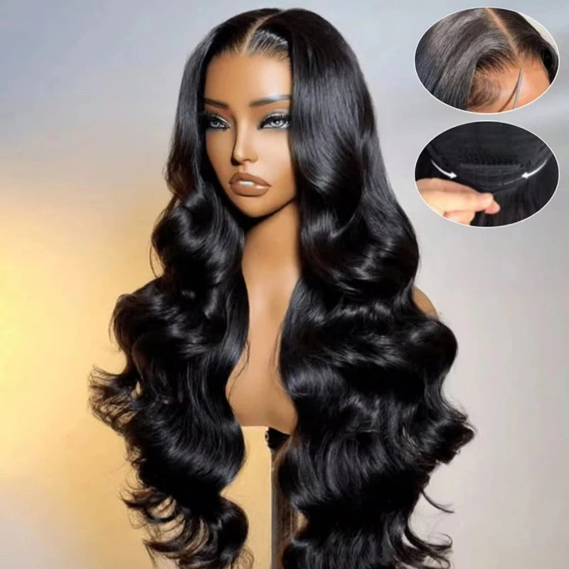 32 13x6HD Transparent Lace Front Wig Body Wave Human Hair 13x4 Lace Front Wig Glue Free Closed Wig Female