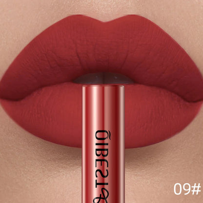 Matte Liquid Lipstick Waterproof Velvet Nude Sexy Red Lip Gloss Long Lasting Nonstick Lip Stain Makeup 24 Colors Hot Lipgloss