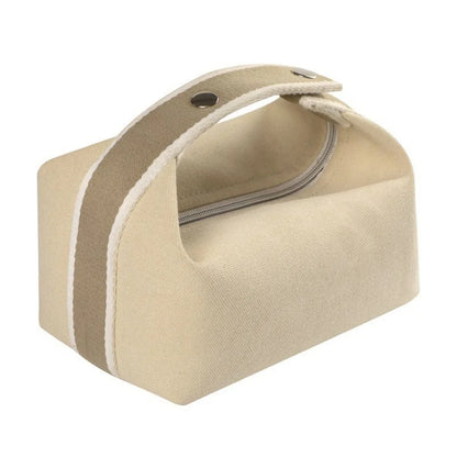 Trendy Large Capacity Cosmetic Storage Bag Portable Handheld Makeup Pouch Canvas Travel Storage Bag Cosmetic Storage