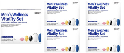 DHOP Men's Vitality Daily Supplement Pack Oyster Maca Cistanche Tablets Ashwagandha NMN DHA Capsules for Men's Energy Support
