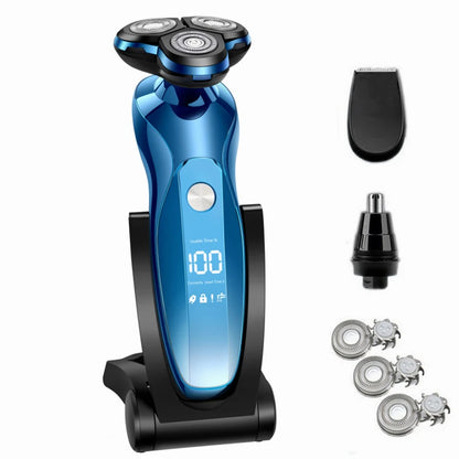 ZOZEN Electric Shaver Rotary Shaver Electric Razor Beard Trimmer Rechargeable Shaving Machine for Men Wet-Dry Use Waterproof