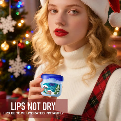 Christmas Lip Balm Set 4Pcs Repair Nourishing Lip Mask Moisturizing Anti-Dry Crack Lip Care Gift Box Alcohol-Free Clear Texture
