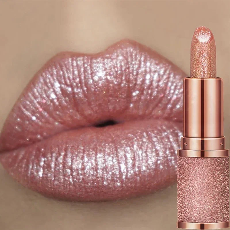 Glitter Lipstick Temperature Color Changing Long Lasting Lip Tint Waterproof Red Pink Sexy Lips Cosmetics Makeup