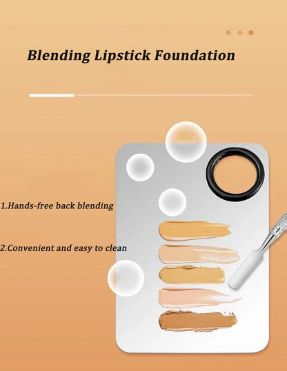 PaletteMixing Lipstick Eye Foundation Makeup Mixer Palette with Spatula Shadow Stainless Steel Mixing Stick Beauty Tools