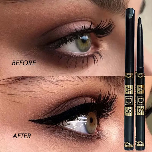 1/3Pcs Waterproof and Sweat-Proof Black Matte Eyeliner Pencil Long-Lasting Smudge-Proof Eye liner Suitable for Heavy Eyes Makeup