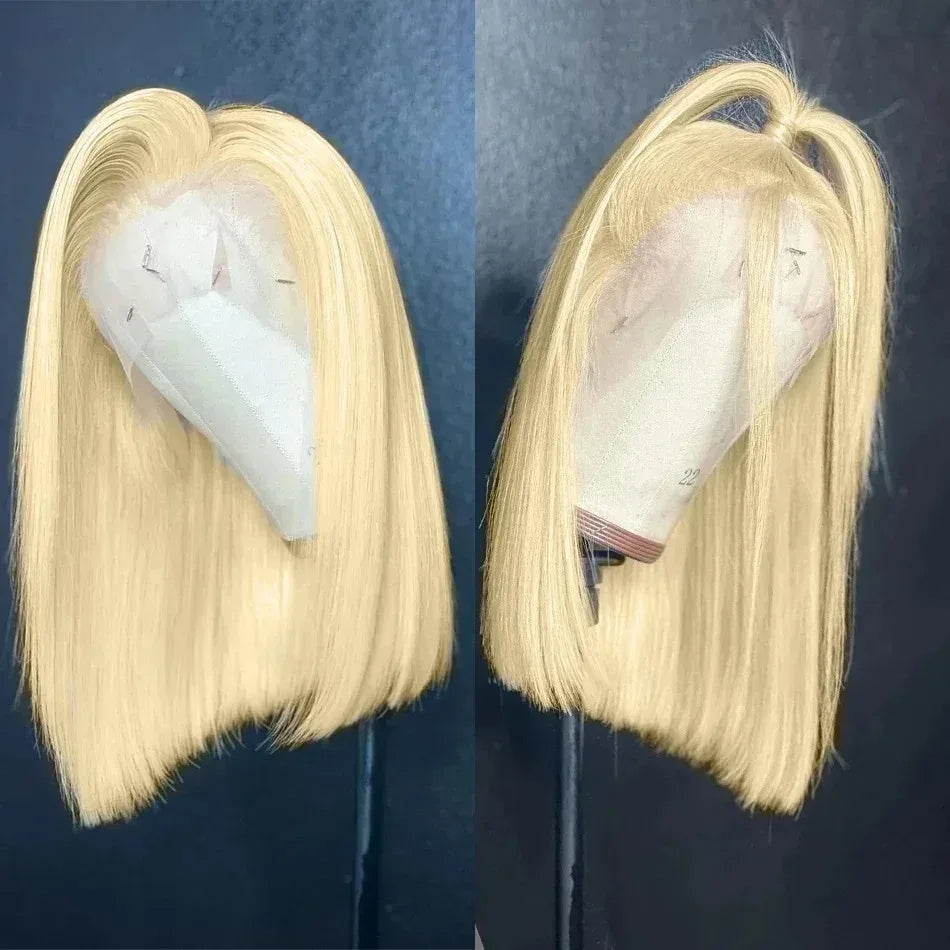 613 Blonde 13x4 Hd Lace Front Wig Layered Straight Natural Hairline Glueless Synthetic High Quality Cheap Lace Wig For Women