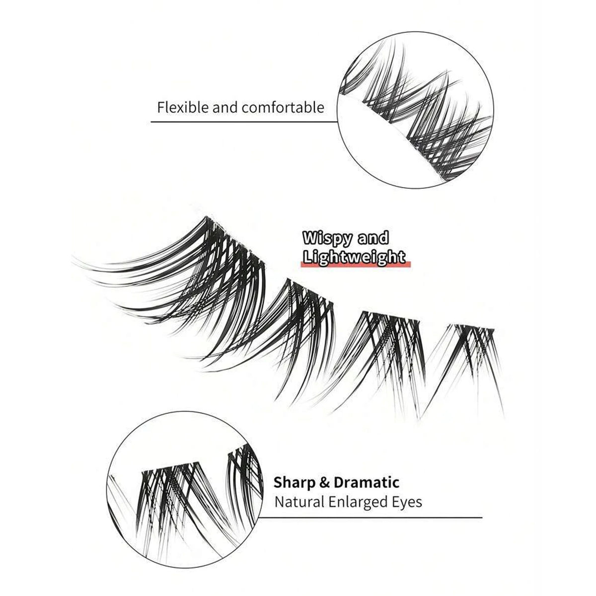 5 Pairs: Natural, Long and Slender False Eyelashes, Suitable for Everyday Party Makeup, Eye and Fairy False Eyelashes, Perfect for a Charming Look